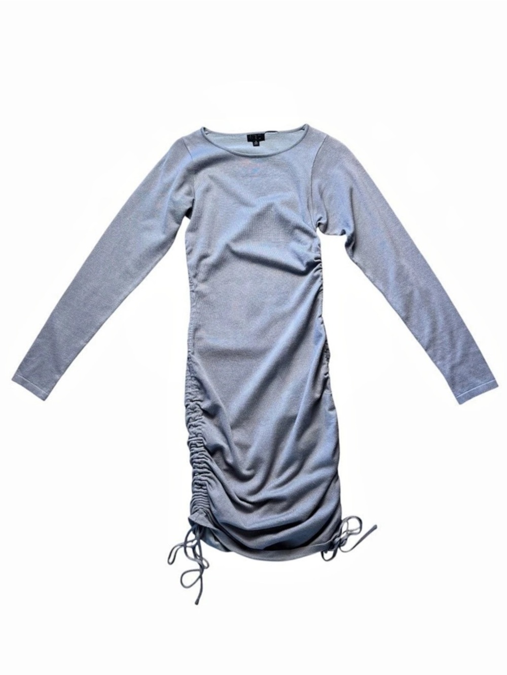 NBD Myckynna Ruched Side Sweater Dress Gray - Size S